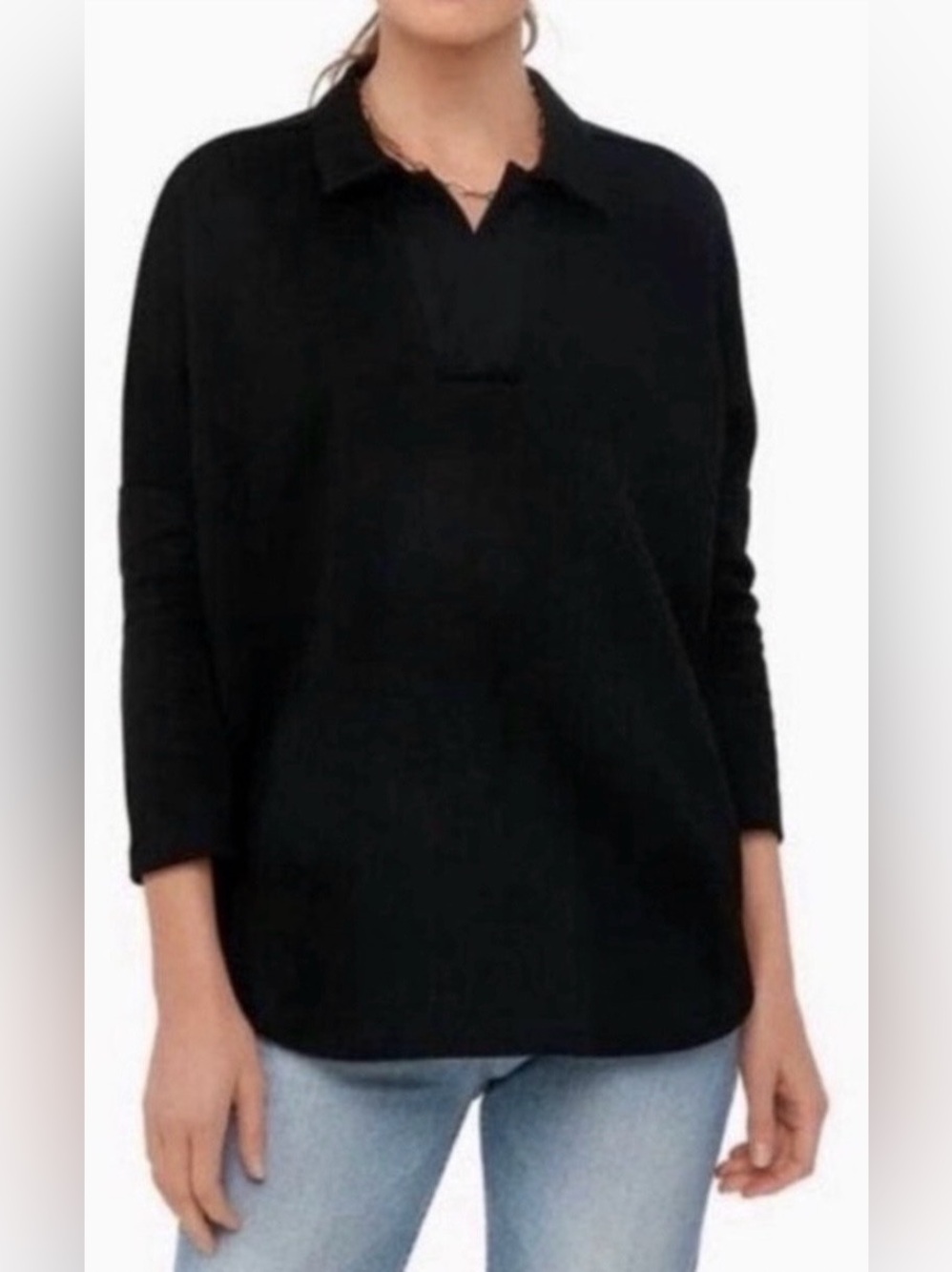 Tuckernuck Pomander Place Easy Polo Swing Sweatshirt Black XS / S